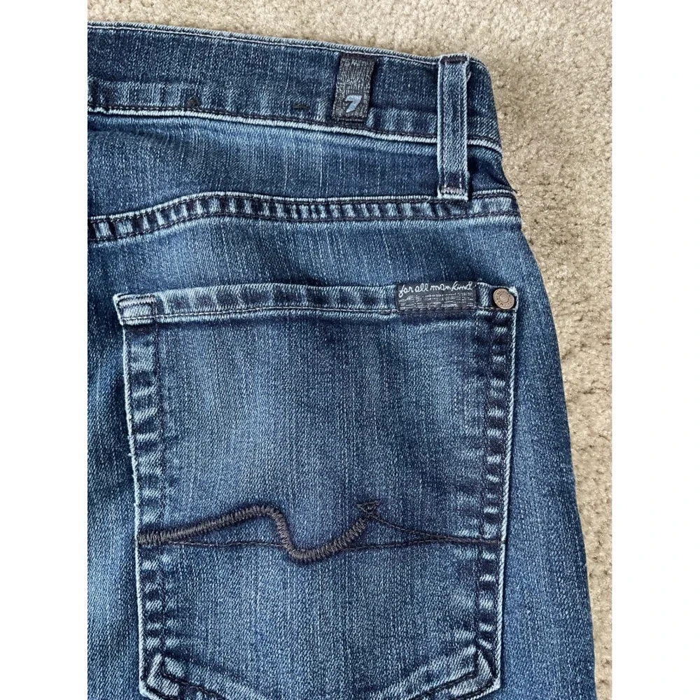 7 For All Mankind Slimmy Jeans Mens 31 Dark Blue Slim Fit Stretch Denim Pants
